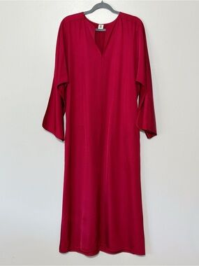 By Malene Birger Cais Maxi Dress in Red Long Split Sleeve Size 36